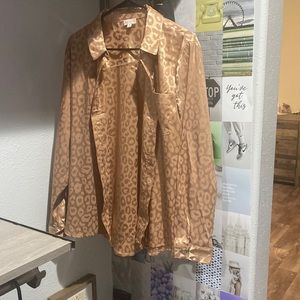 Leopard Satin Blouse